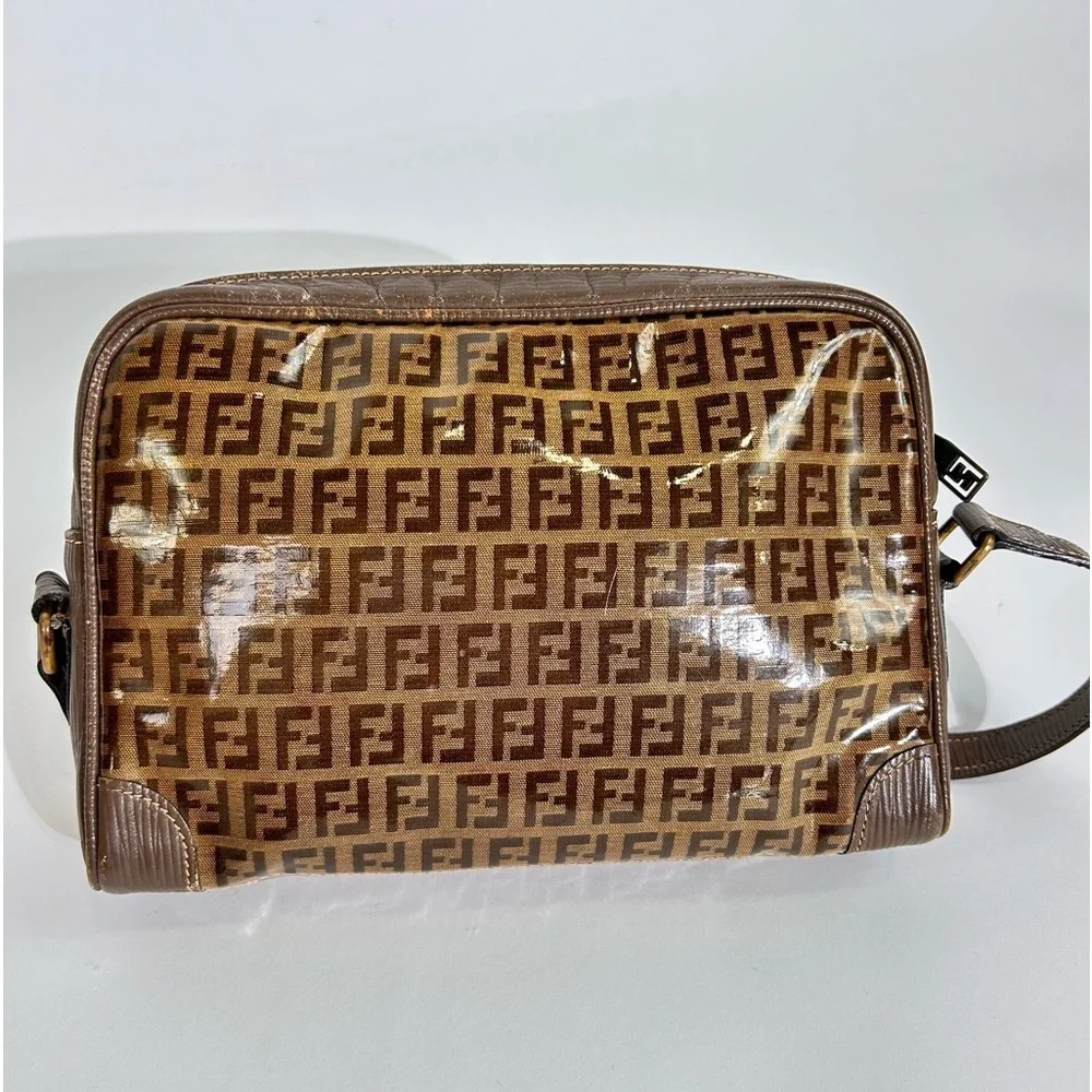FENDI Unisex Vintage Zucca Crossbody Bag - Picture 2 of 14